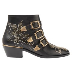 Chloé Susanna Studded Leather Ankle Boots 