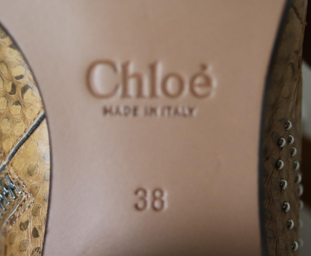 Chloé Susanna Studded Watersnake Ankle Boots  1