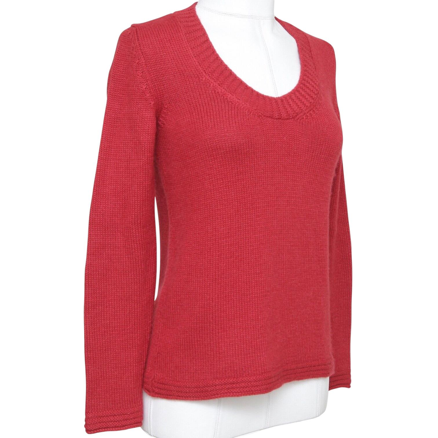 GUARANTEED AUTHENTIC CHLOE RED ALPACA SCOOP KNIT SWEATER

Details:
- Pullover scoop neck sweater in a fresh red color.
- Long sleeve.
- Ribbing at neckline, sleeves and hem.
- Easy great piece for your Chloe collection.

Size: XS

Fabric: 100%