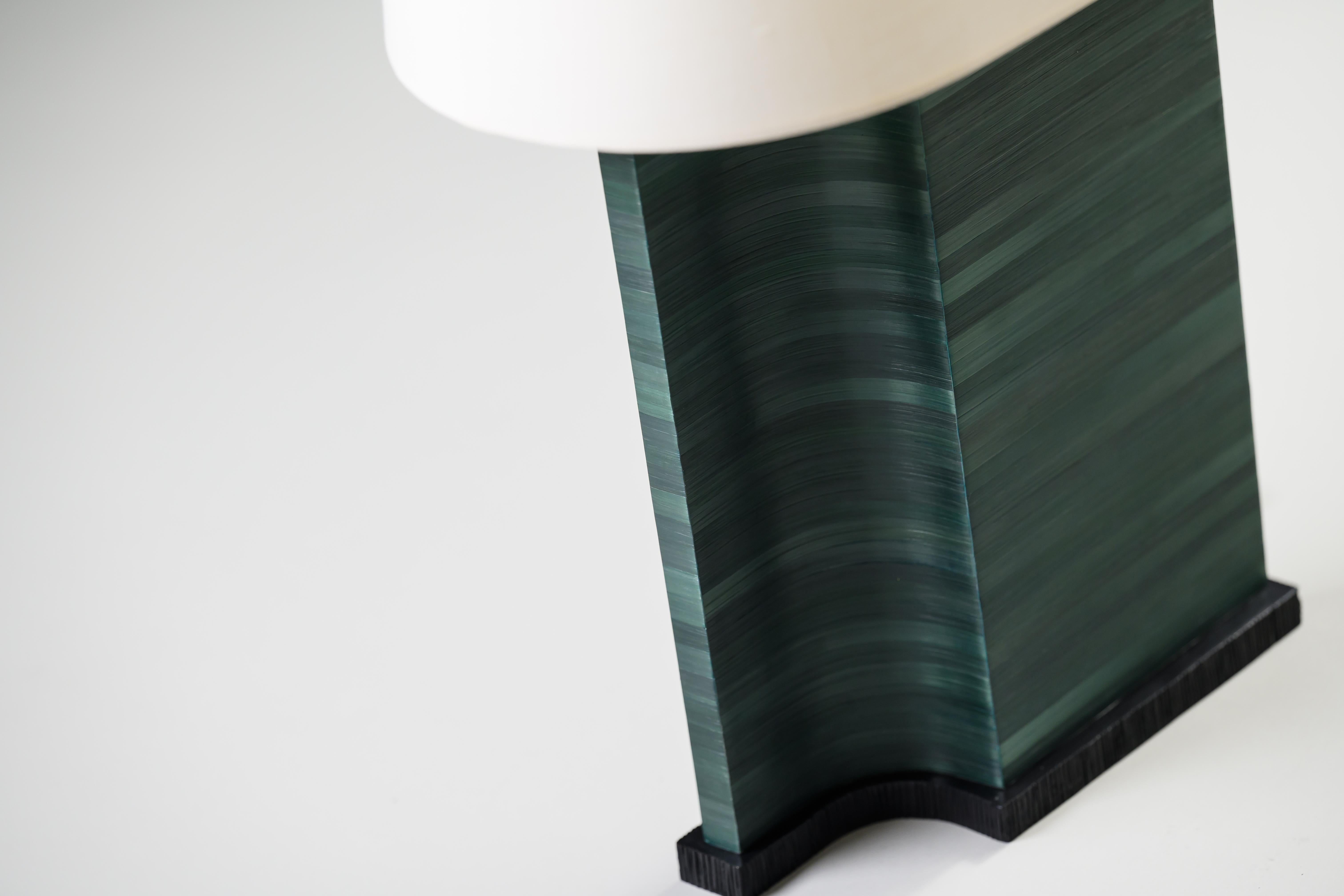 Lampada da tavolo Chloe in intarsio di paglia verde di Elan Atelier (in preordine) in vendita 2