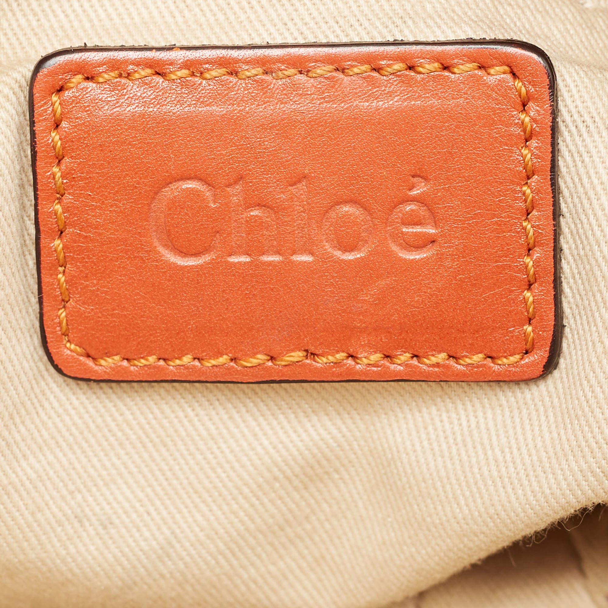 Chloe Tan/Beige Python And Leather Marcie Shoulder Bag For Sale 3