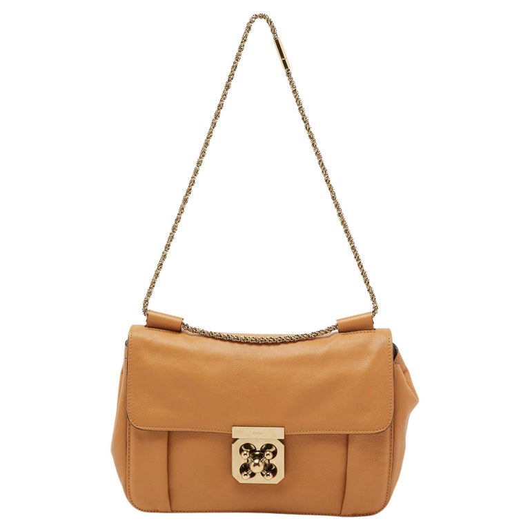 Chloe Tan Brown Leather Elsie Shoulder Bag For Sale at 1stDibs