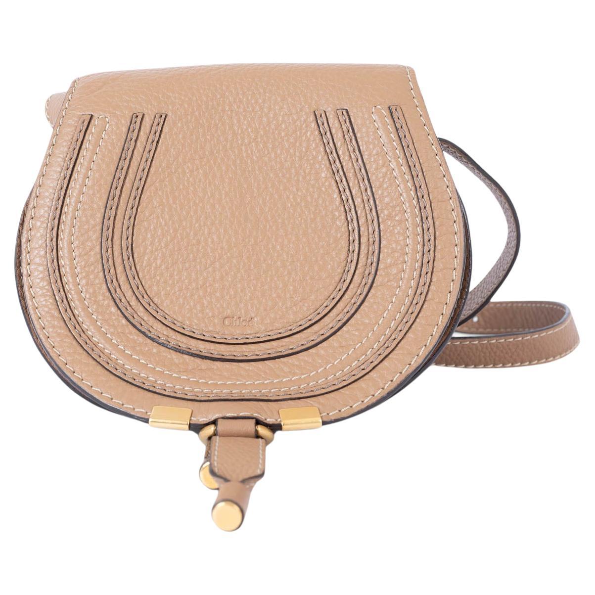 CHLOE tan leather MARCIE MINI Crossbody Bag For Sale