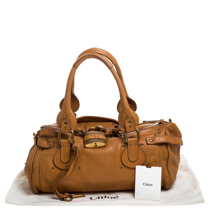 Chloe Tan Leather Medium Paddington Satchel Bag 6