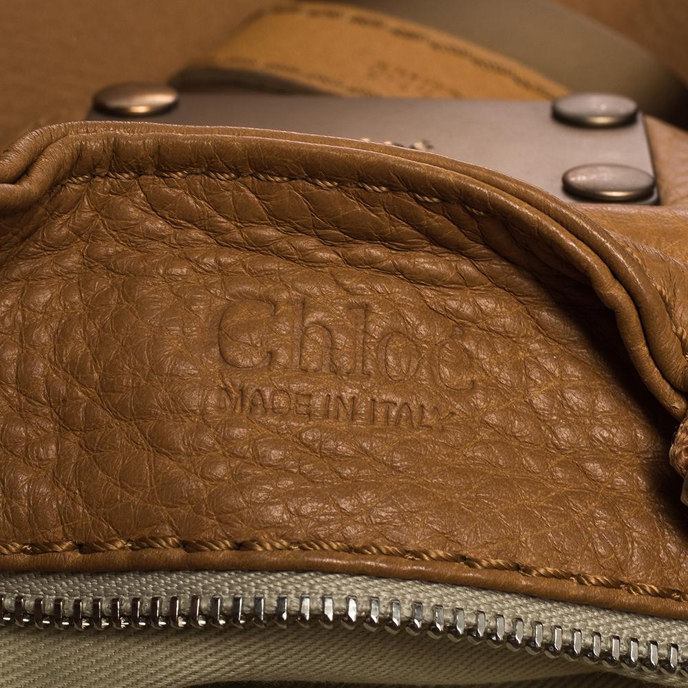 Brown Chloe Tan Leather Medium Paddington Satchel