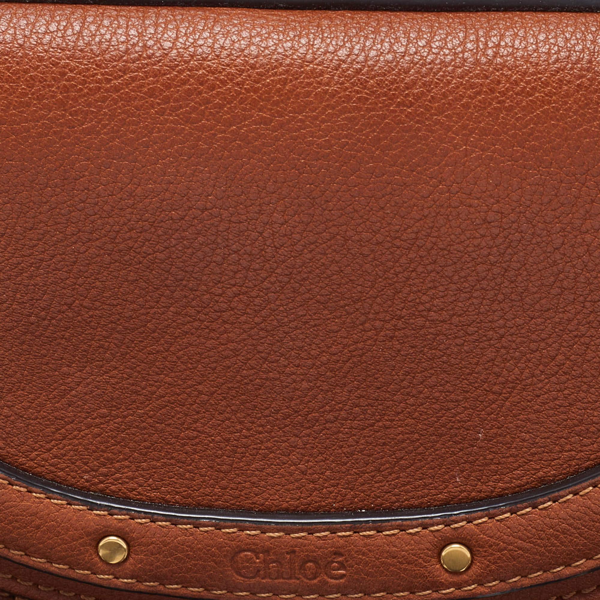 Women's Chloe Tan Leather Small Nile Bracelet Minaudiere Bag