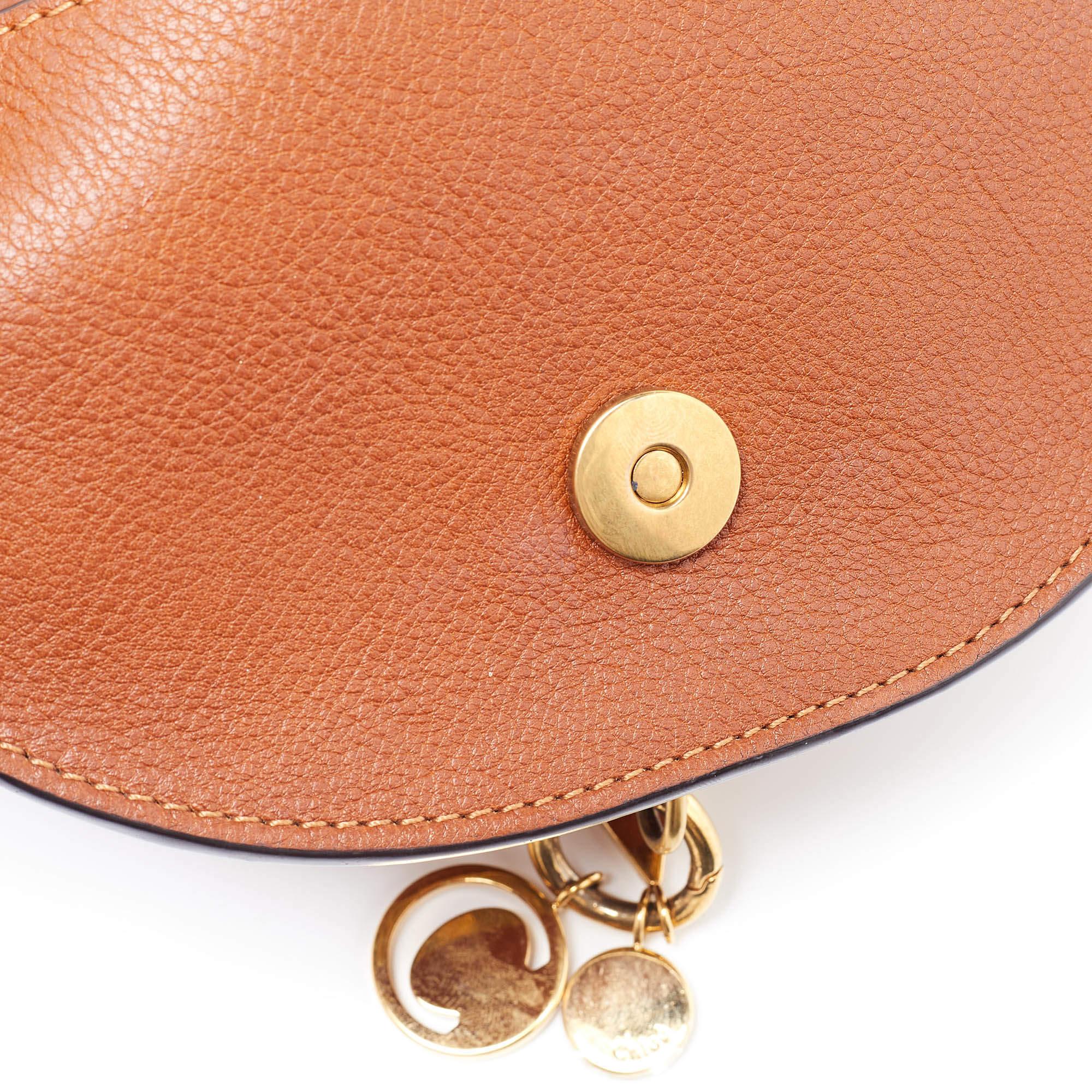 Chloe Tan Leather Small Nile Bracelet Minaudiere Bag 2