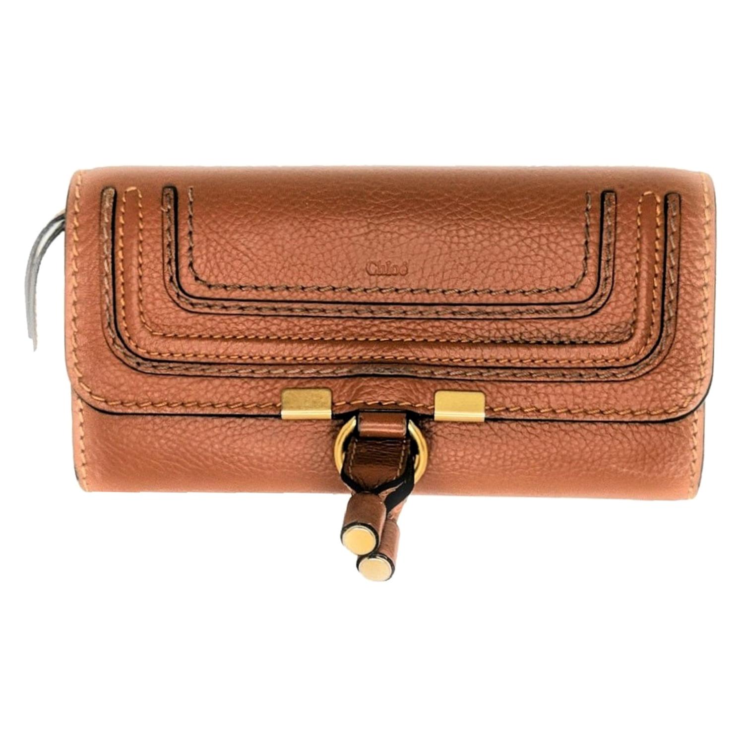 Chloé Tan Marcie Continental Flap Wallet