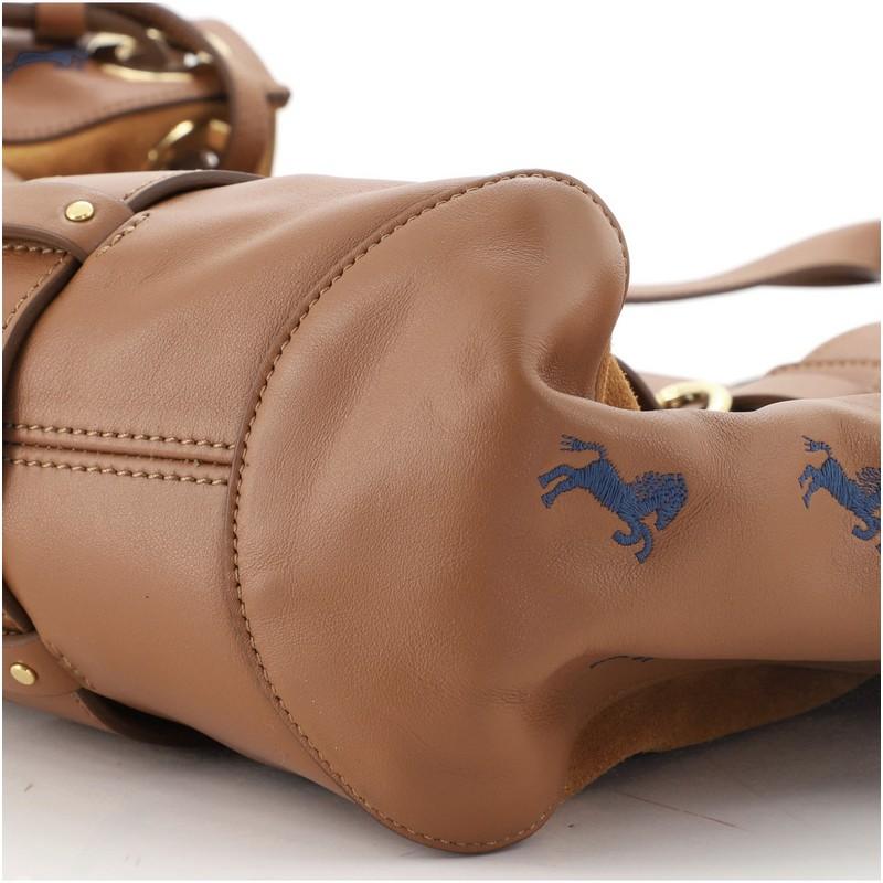 Chloe Tao Zipped Tote Horse Embroidered Leather Large In Good Condition In NY, NY