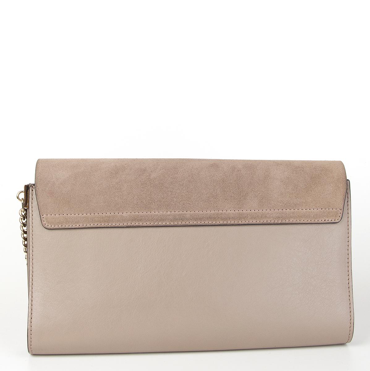 taupe clutch bag
