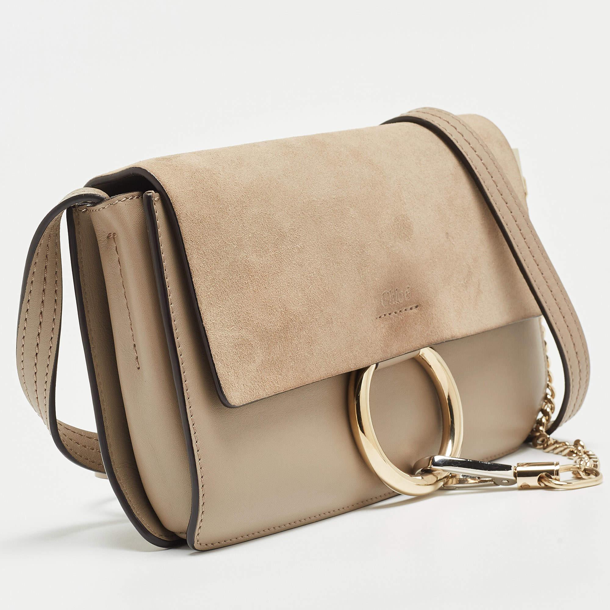You are going to love owning this Faye shoulder bag from Chloe as it is well-made and brimming with luxury. The bag has been crafted from leather and designed with a suede flap that has a chain detail and a well-sized interior to store all your