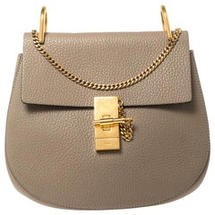 Borsa a tracolla media Drew in pelle Chloe Taupe