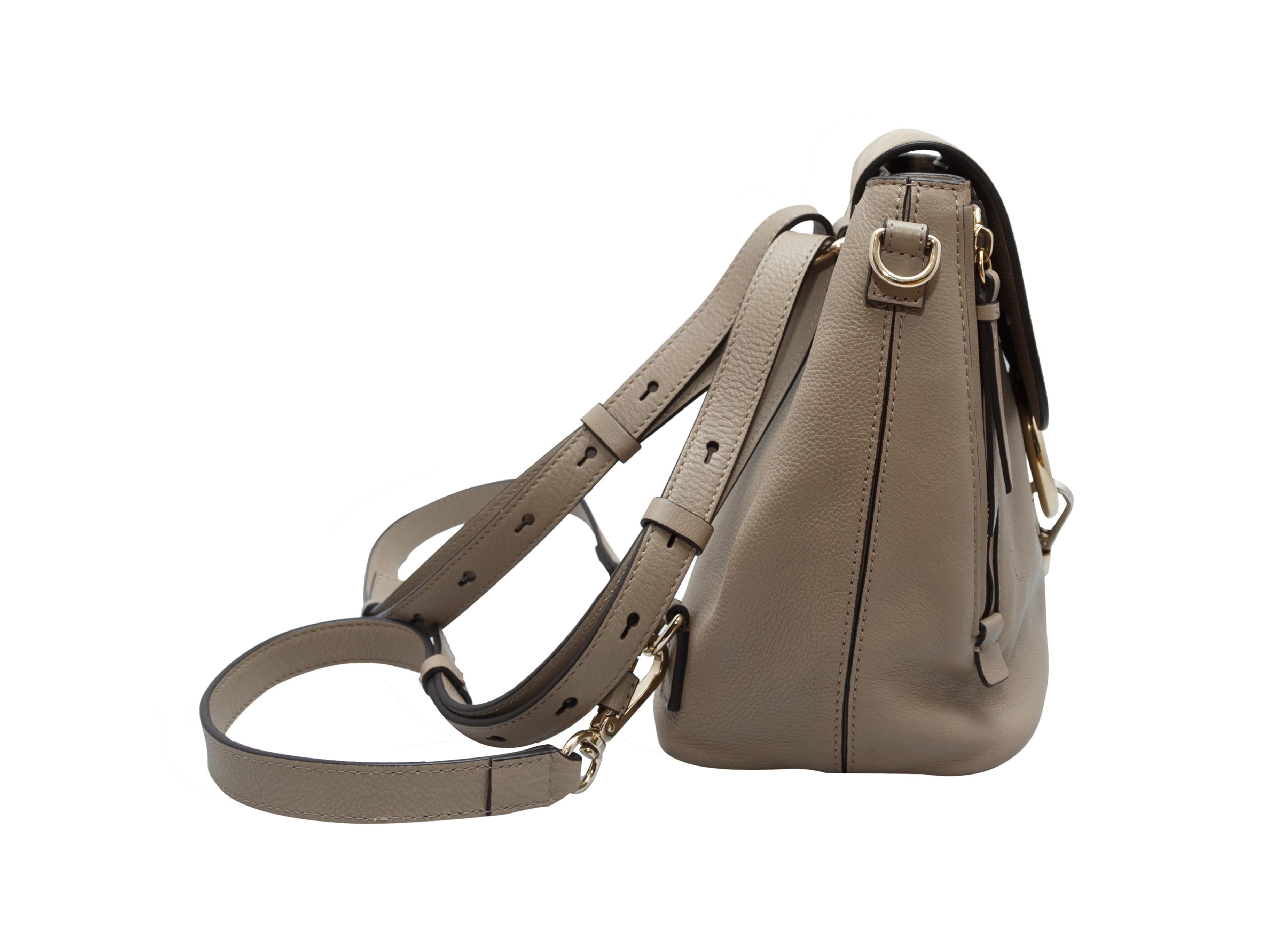 Chloe Taupe Medium Faye Backpack In Excellent Condition In New York, NY