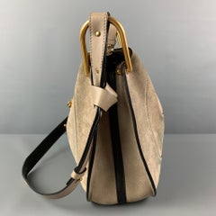 CHLOE Taupe Suede Cross Body Hayley Handbag
