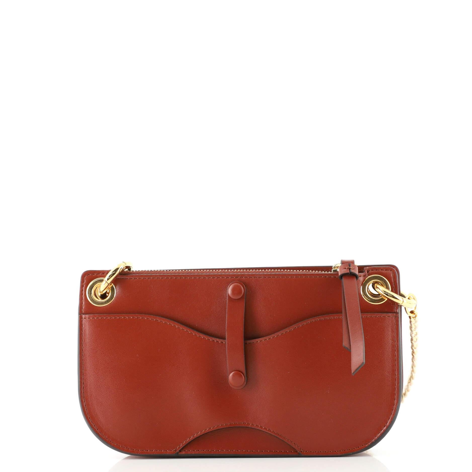 Chloe Tess Chain Crossbody Bag Leather Mini In Good Condition In NY, NY