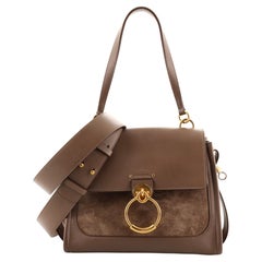 Chloe Tess Day Satchel Leather and Suede Small