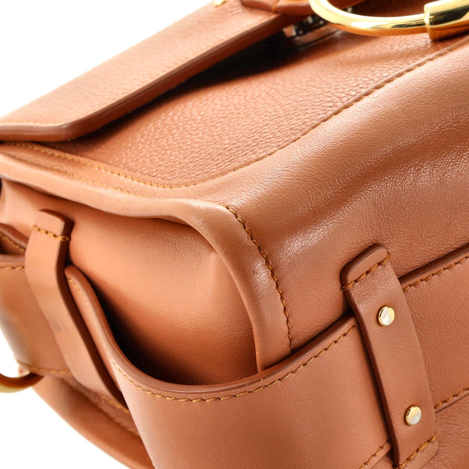Orange Chloe Tess Day Satchel Leather Small