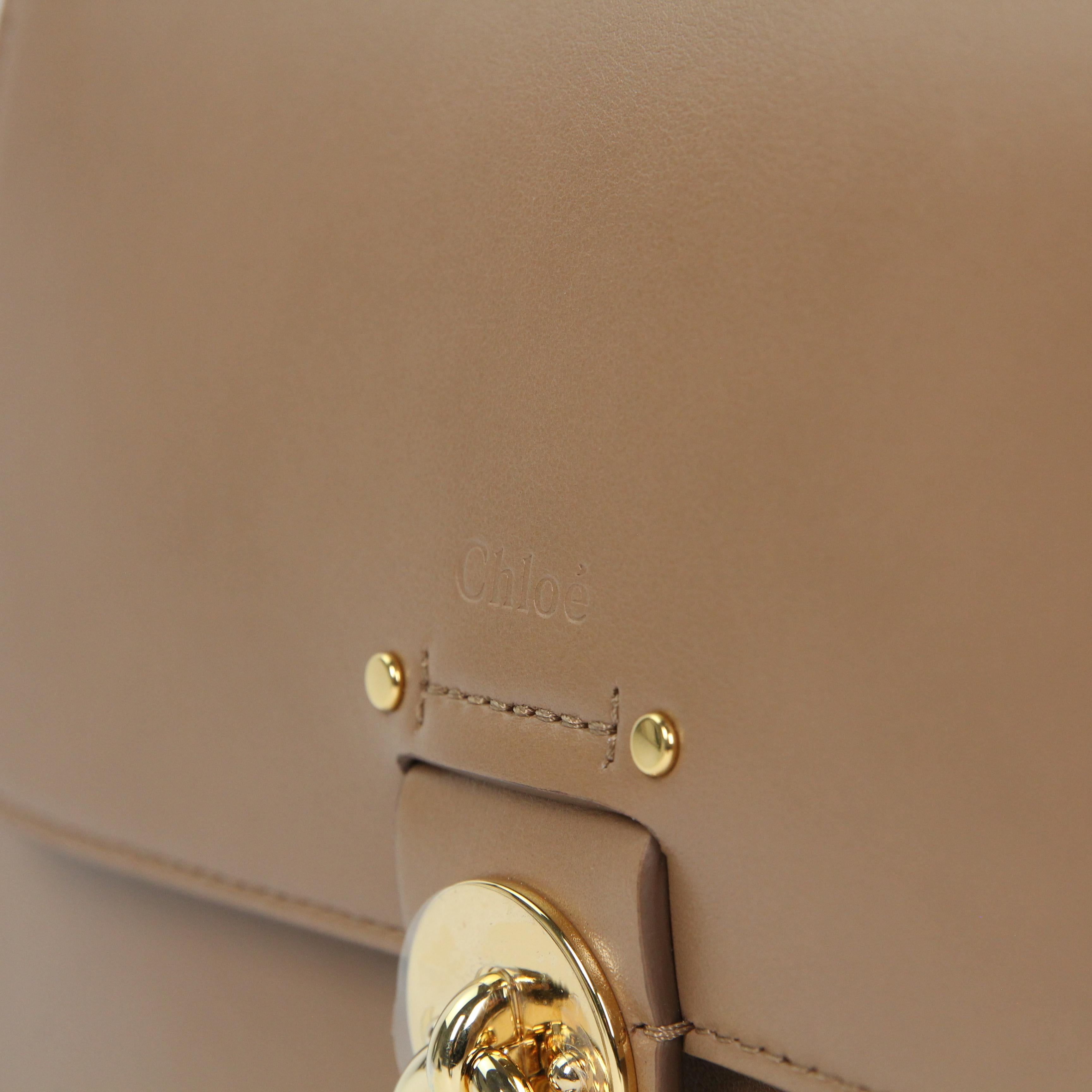 Sac à main en cuir Chloé Tess en vente 9