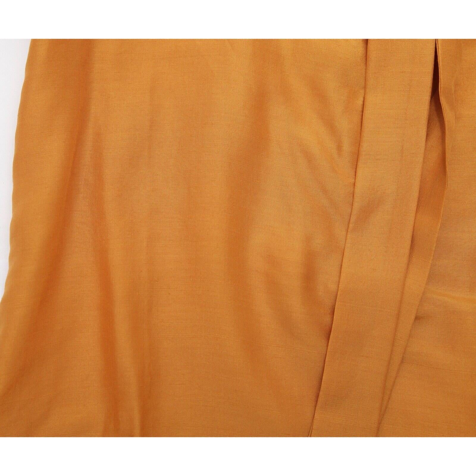 Chemisier Chloé à manches courtes en soie jaune doré et orange, taille 36, automne 2007 en vente 2