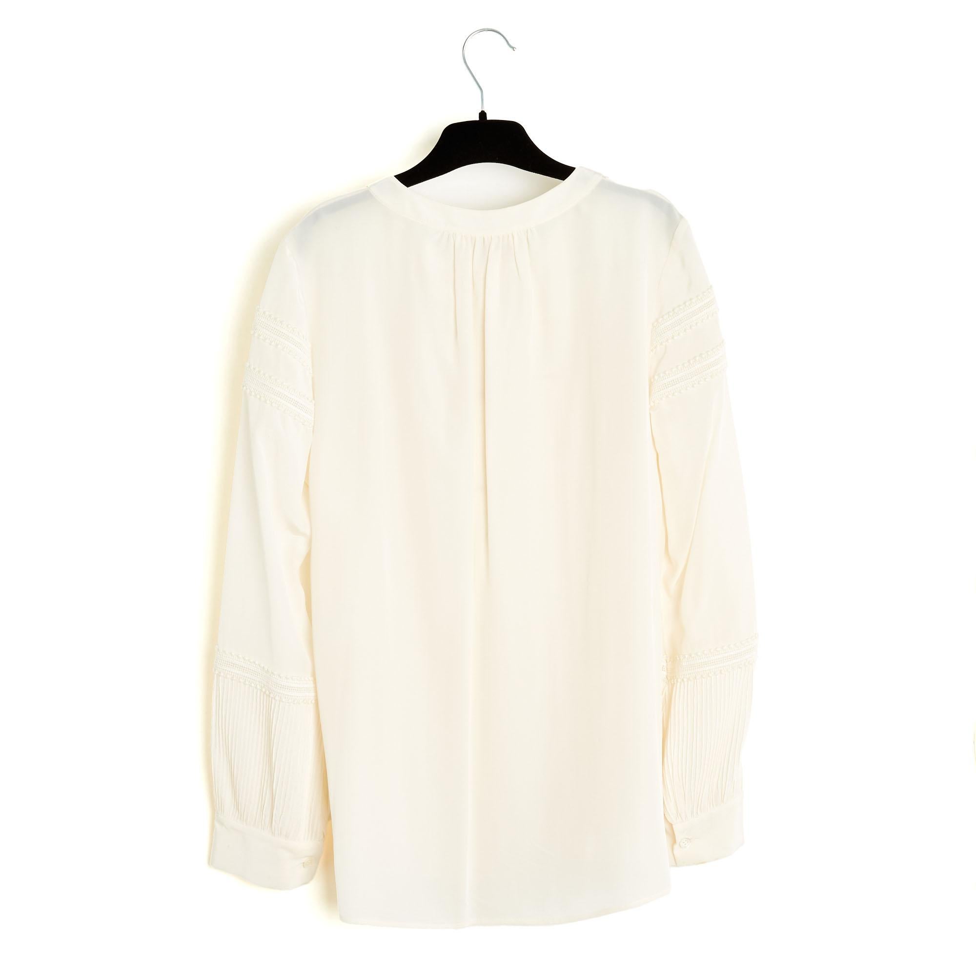 Women's Chloé Top FR40  Milk Silk Precious Blouse UK12 US10 Chloe For Sale