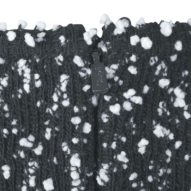 Chloe Top Indigo Navy with White Nubby Texture S For Sale at 1stDibs