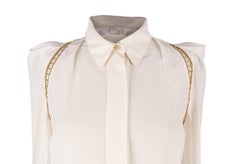 Chloe Top Winter White with Open Gold Metal Detail 38