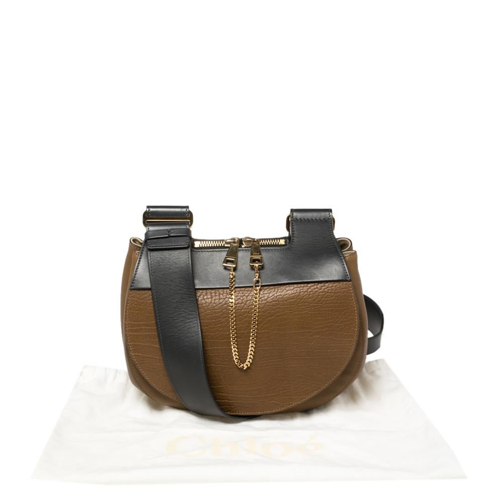 Chloe Tri Color Leather Drew Saddle Bag 8