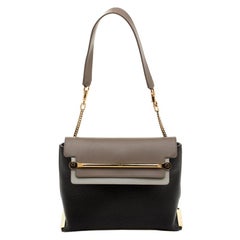 Chloe Tri Color Leather Medium Clare Shoulder Bag