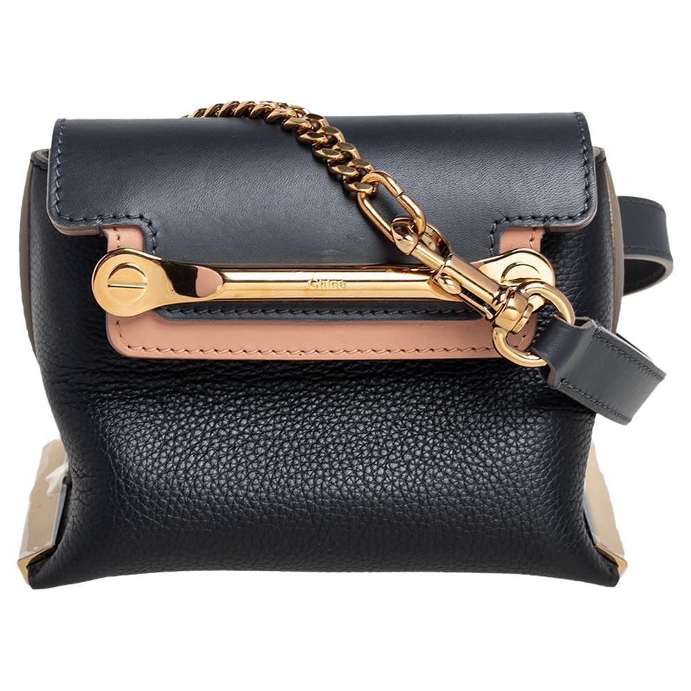 Chloe Black Leather Mini Elsie Crossbody Trousse Bag at 1stDibs