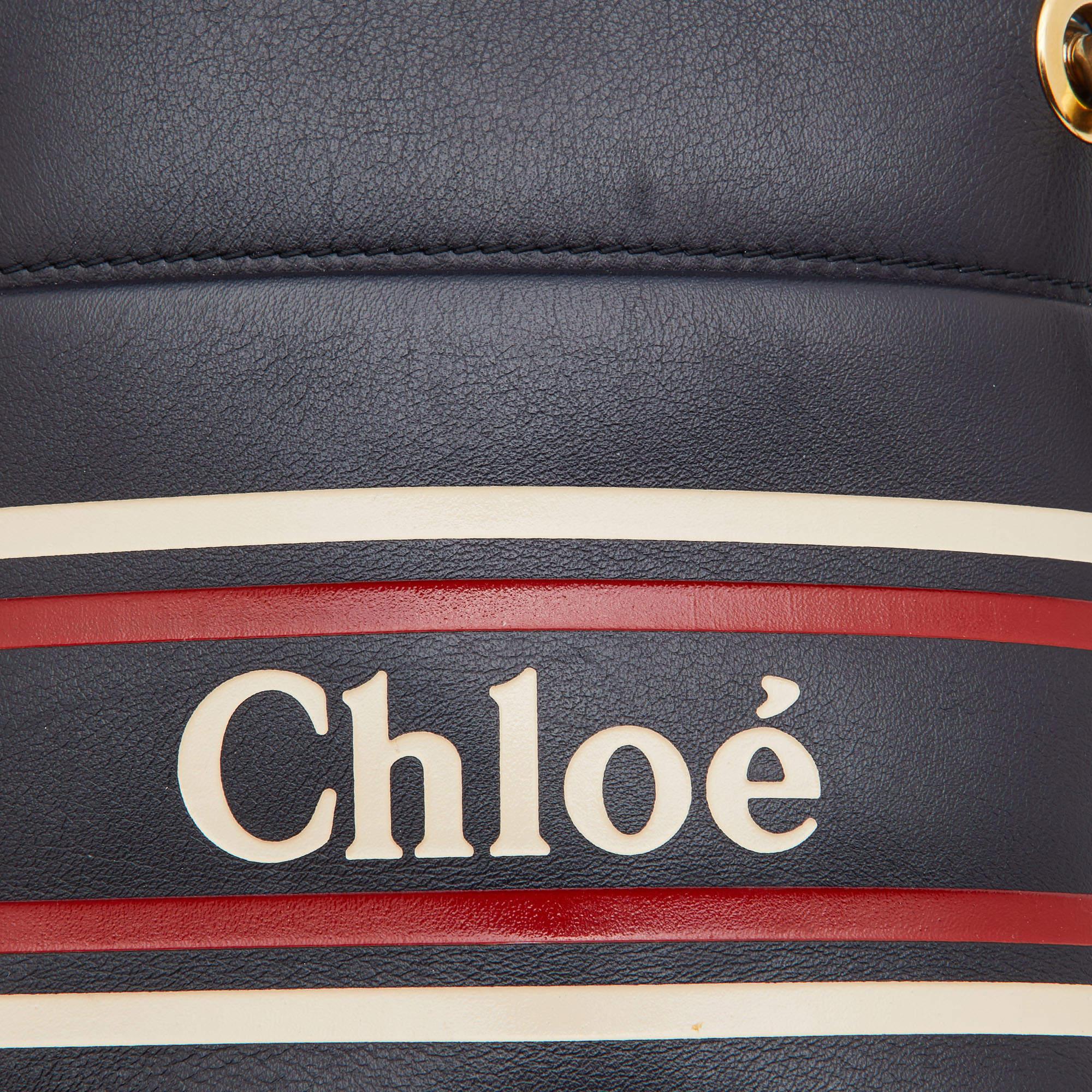 Chloe Tri Color Leather Mini Roy Bucket Bag 4