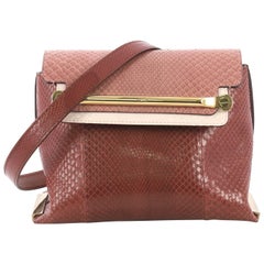 Chloe Tricolor Clare Shoulder Bag Python Small