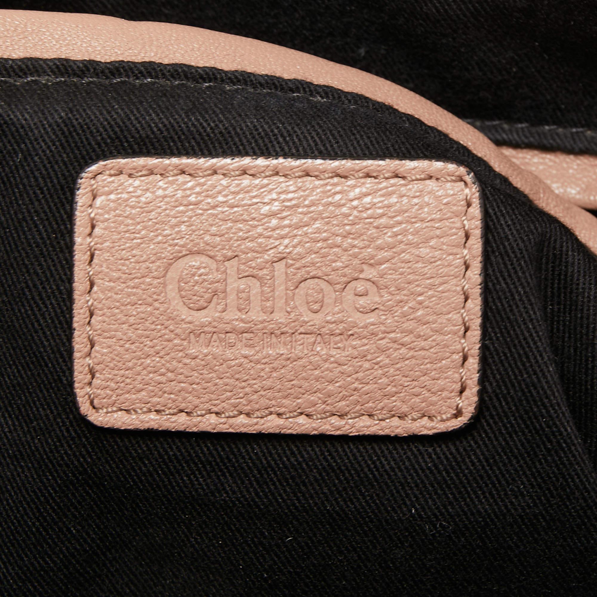 Chloe Tricolor Leather and Lizard Embossed Medium Marcie Bag 4