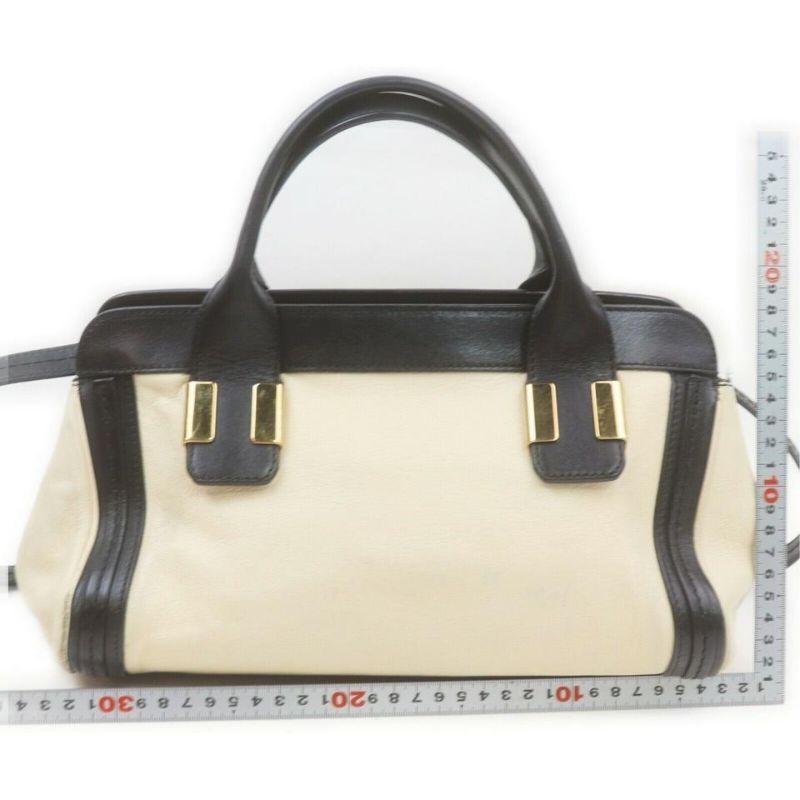 Chloe Two-Tone Black Boston Bag Duffle with Strap 863227 2