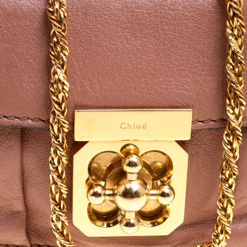 Women's Chloe Two Tone Peach Leather Mini Elsie Crossbody Bag