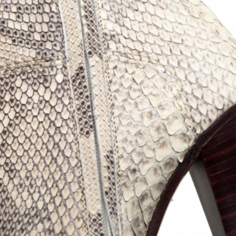 Chloé Two Tone Python Knee High Adelie Boots Size 35 For Sale 2