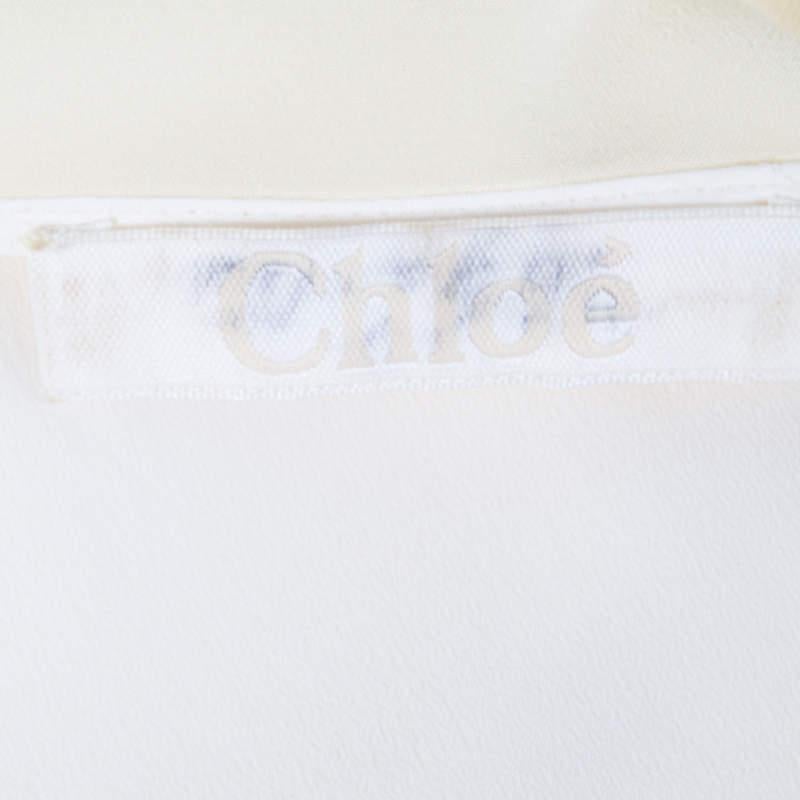 Women's Chloe Vanilla Yellow Smocked Waist Lace Insert Tie Detail Dress M