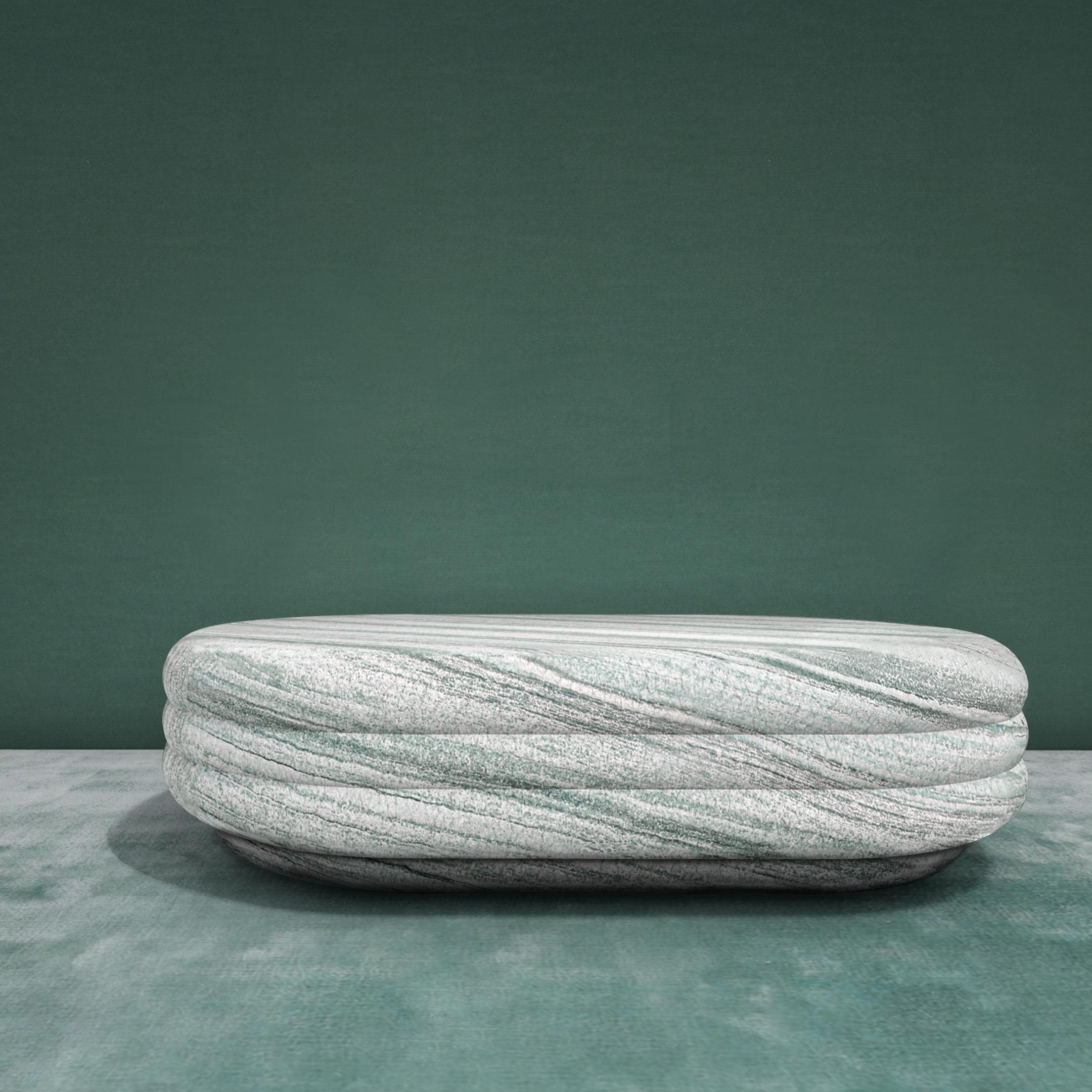 Other Chloe Vert D'Estours Marble Coffee Table by Fred and Juul For Sale