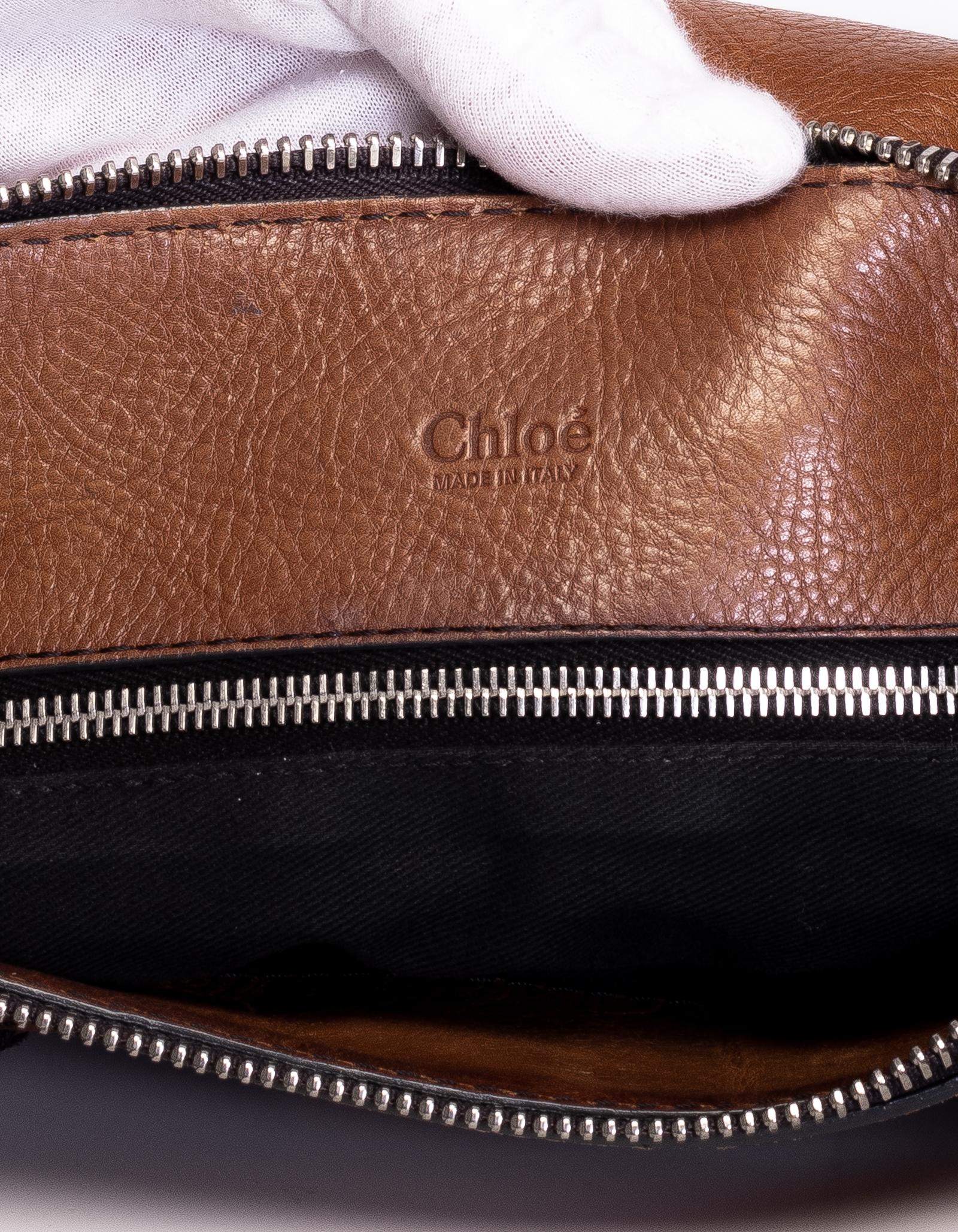vintage brown satchel bag