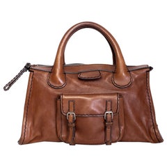 Chloe Vintage Brown Edith Satchel Bag