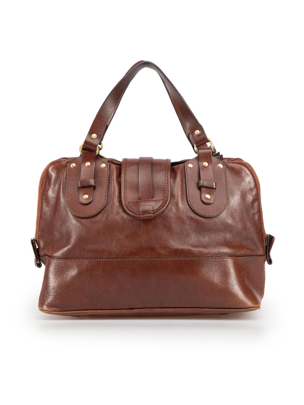 Chloé Vintage Brown Leather Kerala Equestrian Bag In Good Condition For Sale In London, GB