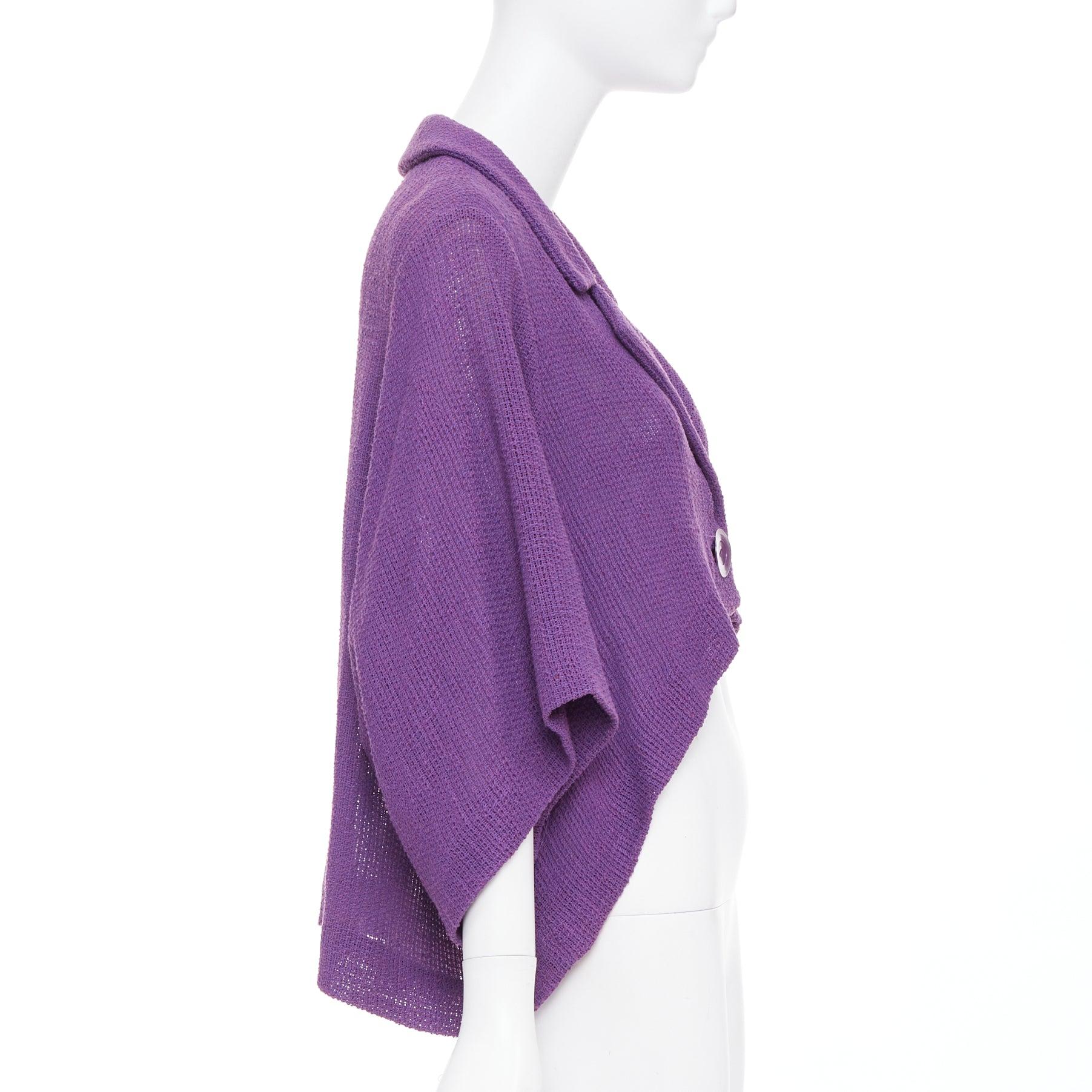 CHLOE Vintage púrpura mezcla de algodón de un solo botón alta capa baja chaqueta FR38 M en Bueno estado para la venta en Hong Kong, NT