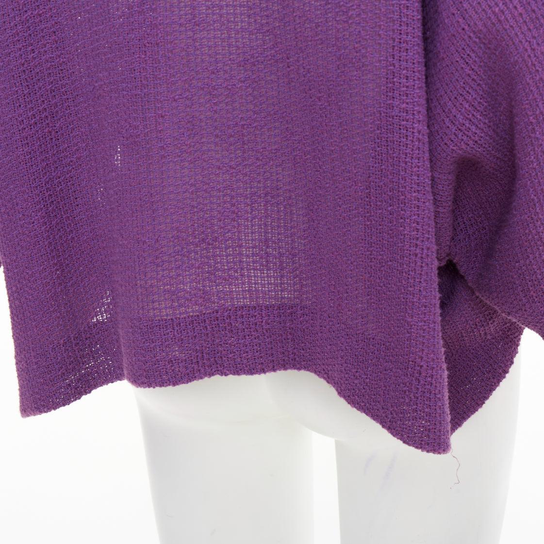 CHLOE Vintage púrpura mezcla de algodón de un solo botón alta capa baja chaqueta FR38 M en venta 2