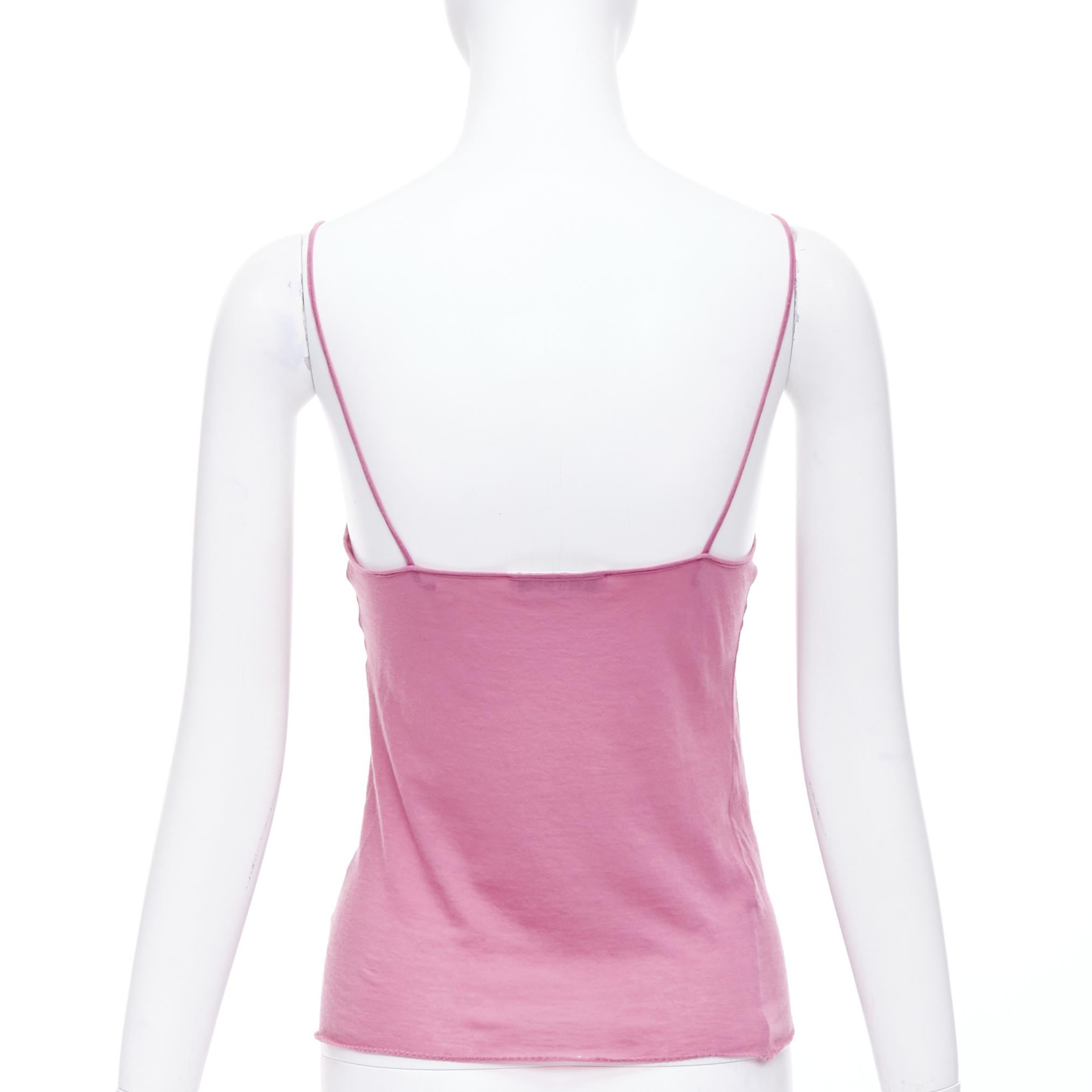 Donna CHLOE Canotta vintage rosa lampone con spalline e camisole in vendita