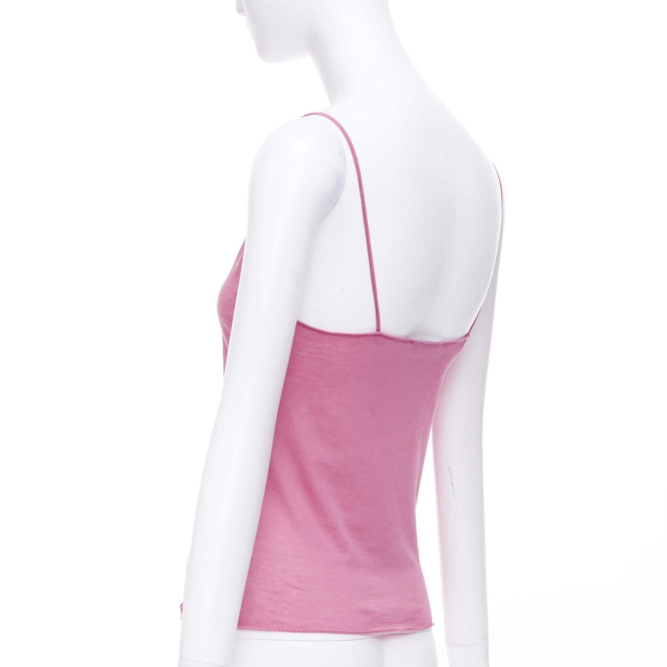CHLOE Canotta vintage rosa lampone con spalline e camisole in vendita 1