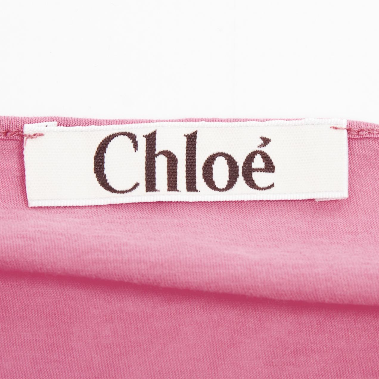 CHLOE Canotta vintage rosa lampone con spalline e camisole in vendita 3