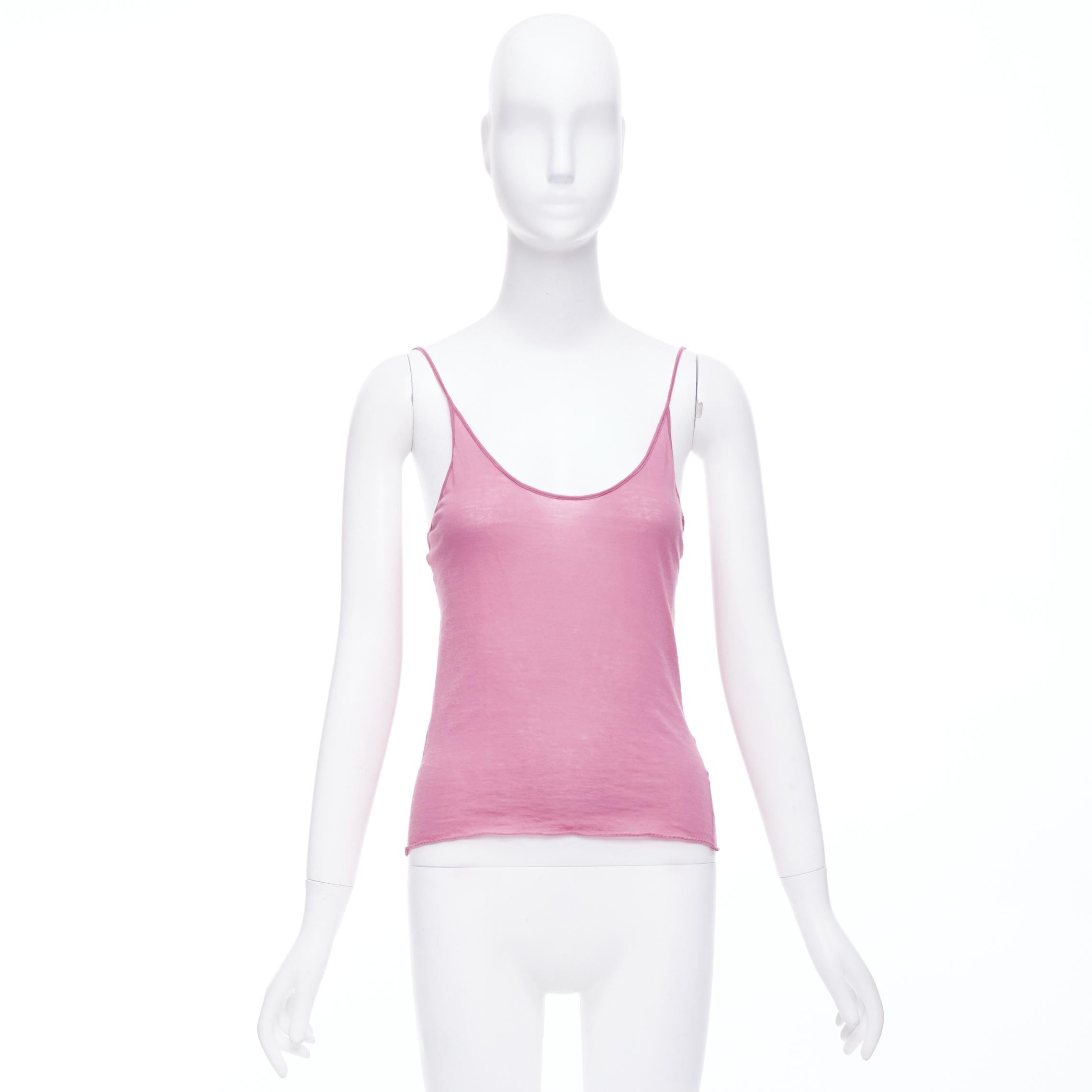 CHLOE Canotta vintage rosa lampone con spalline e camisole in vendita 4