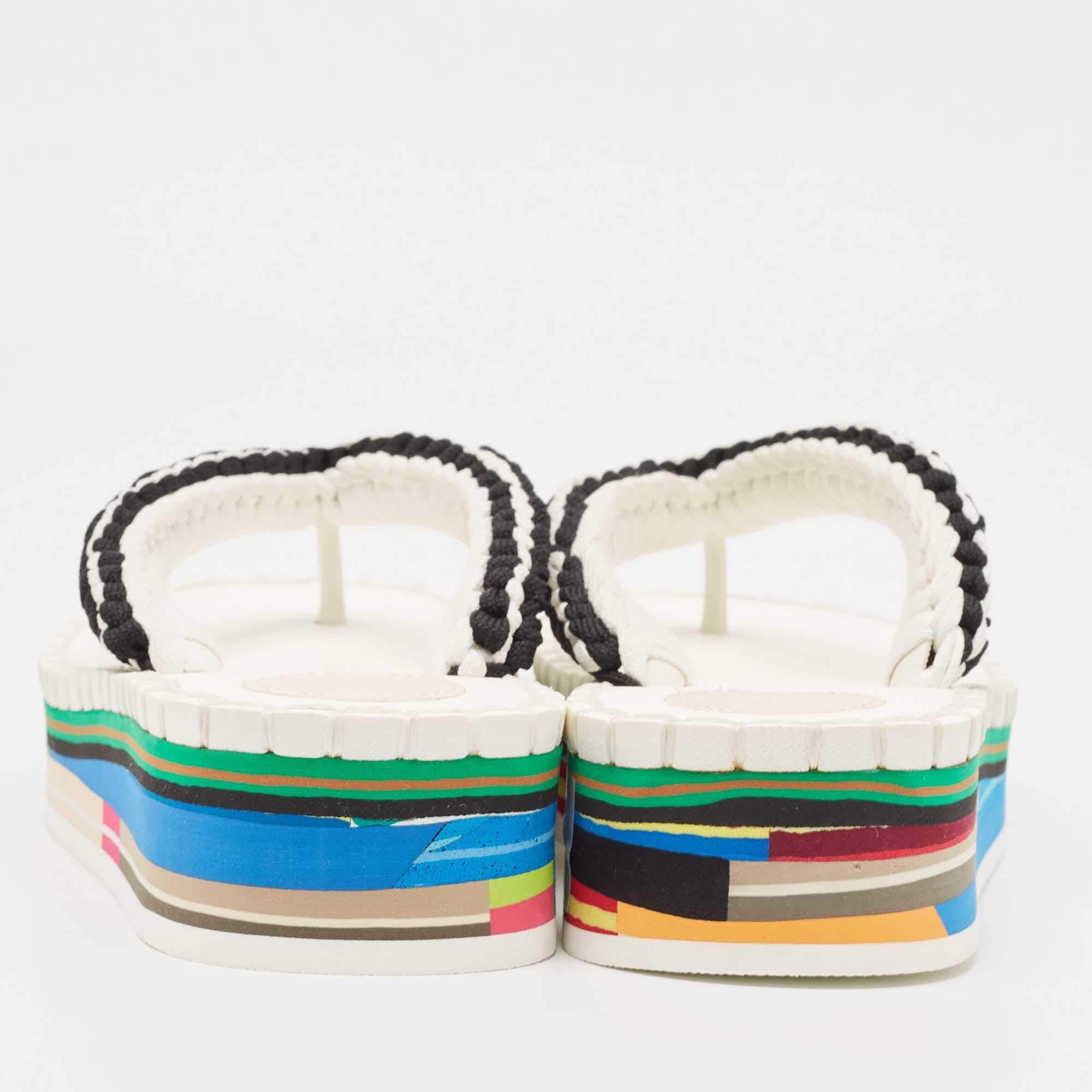 De las mujeres Chloe Sandalias de tiras Lou de tejido trenzado blanco/negro talla 37