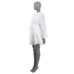 CHLOE white cotton 2017 BRODERIE ANGLAISE VOILE TUNIC MINI Dress 38 S