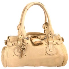 Chloé White Cream Paddington Padlock Bag