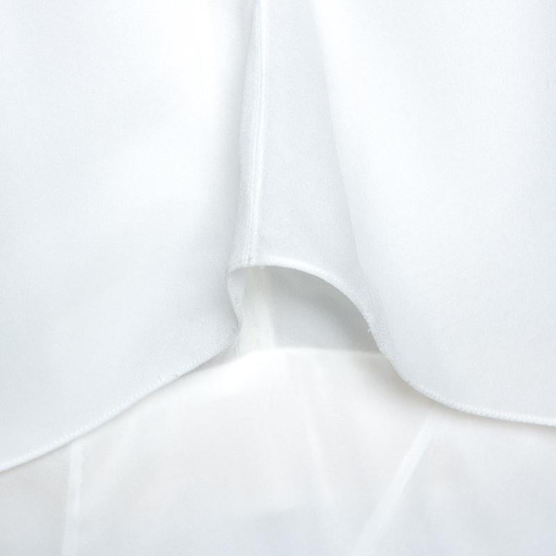 Chloe - Maxi abito bianco in crepe con dettaglio aperto sul retro - L. 3